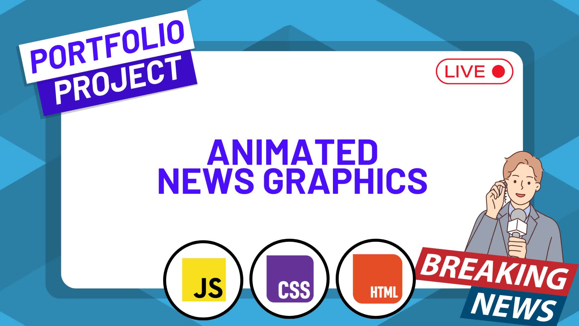 Create Animated Breaking News Graphics with HTML, CSS and JavaScript