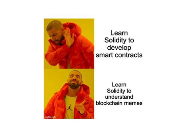 Blockchain meme example