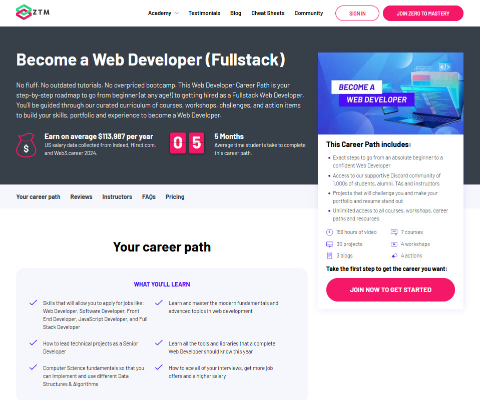 web development career path roadmap