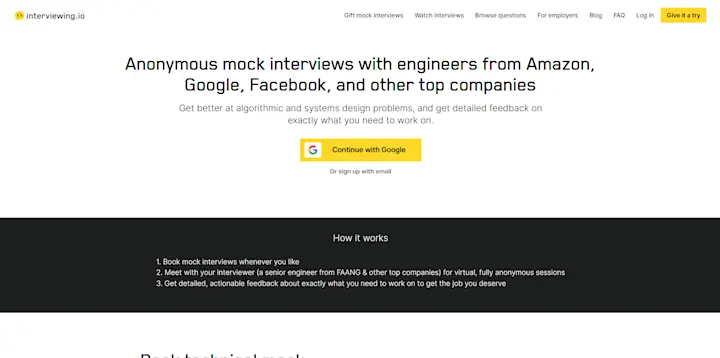 mock coding interview sites