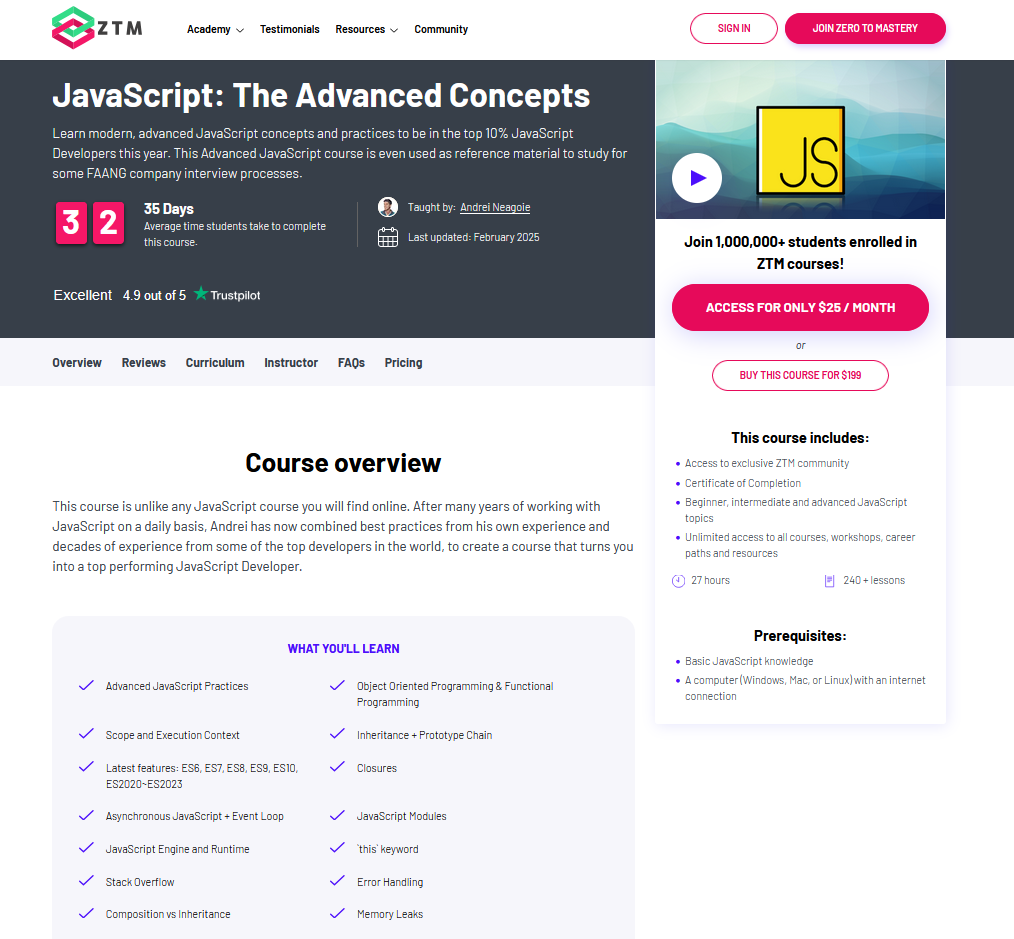 learn advanced javascript