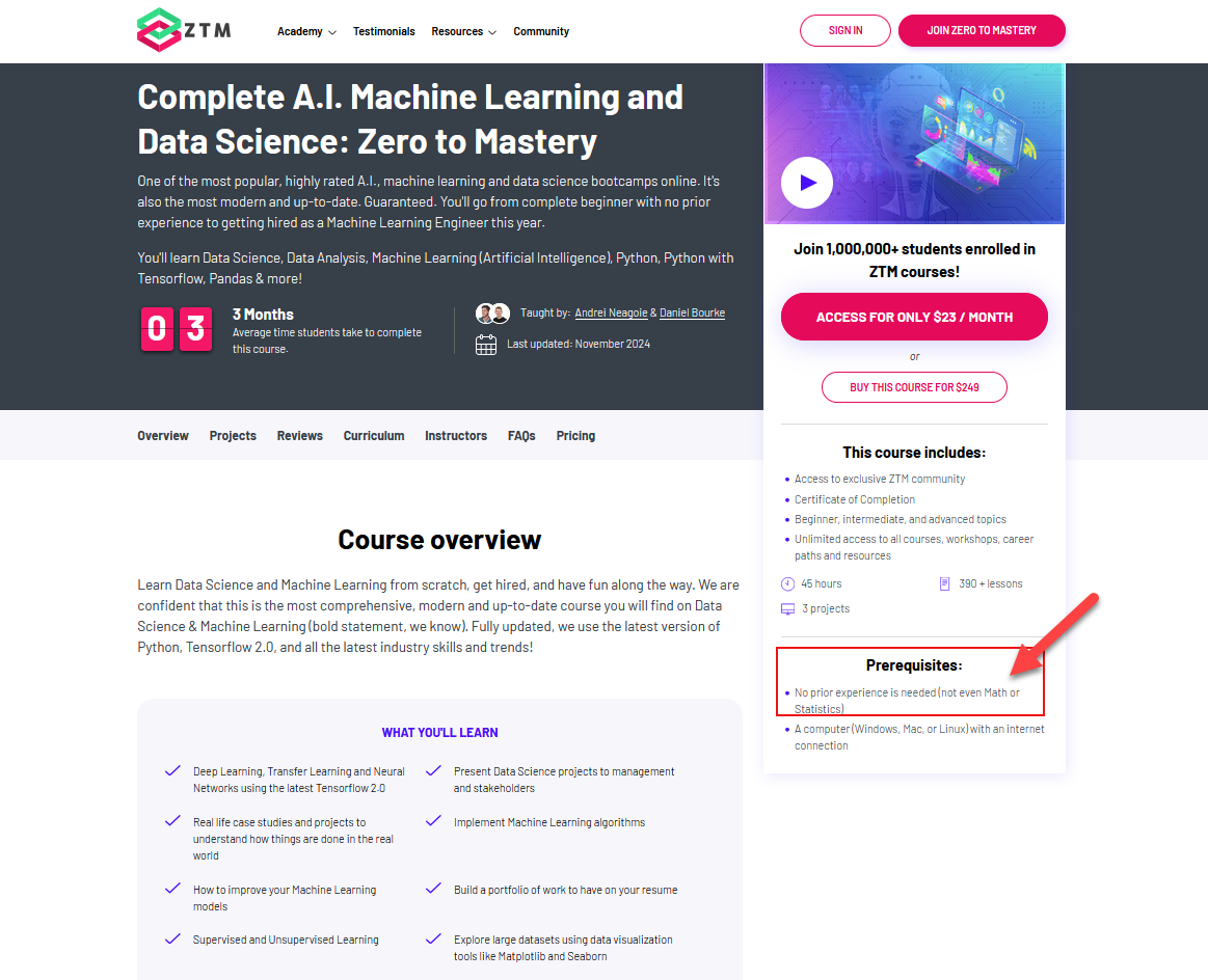 learn ml and data science