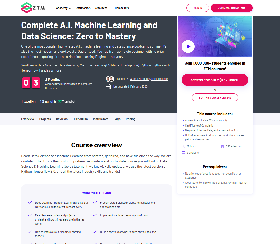 Learn machine learning