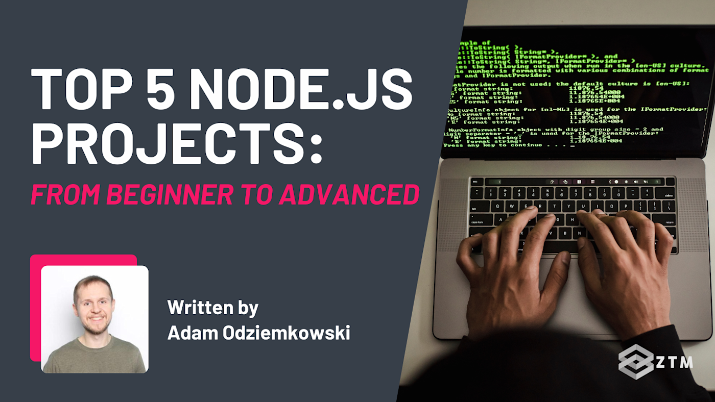 Top 5 Node.js Projects: From Beginner To Advanced | Zero To Mastery