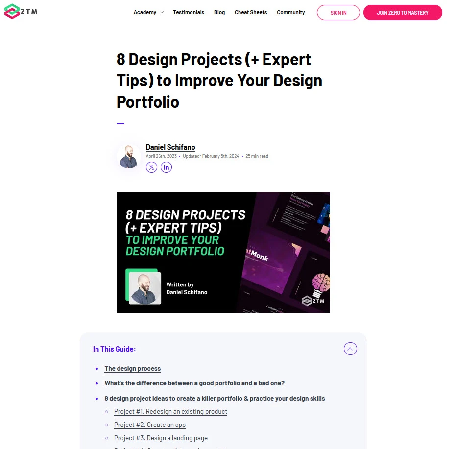 Design projects to boost your portfolio