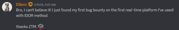 Ebenz got their first bug bounty