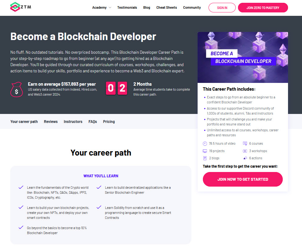 blockchain developer roadmap