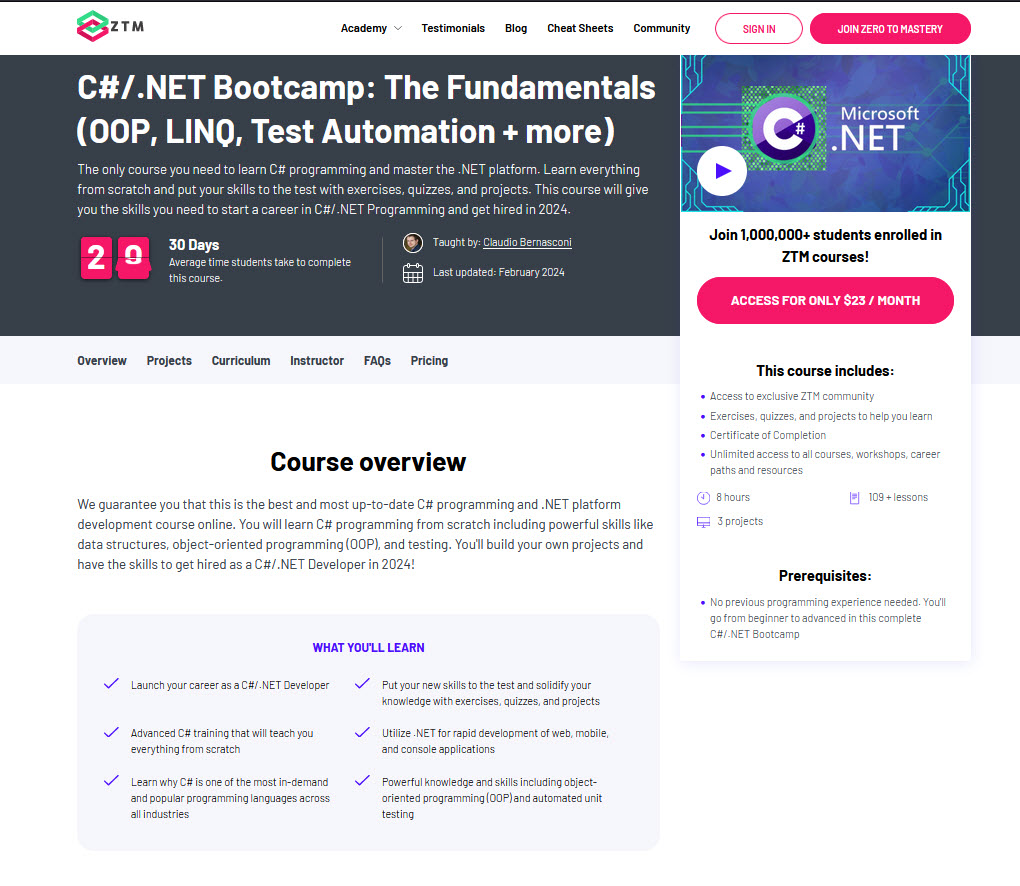 learn c sharp and .net