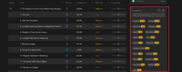 company coding questions