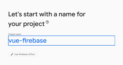 Naming a Firebase project