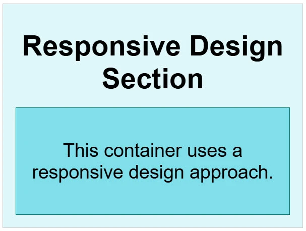 responsive design section