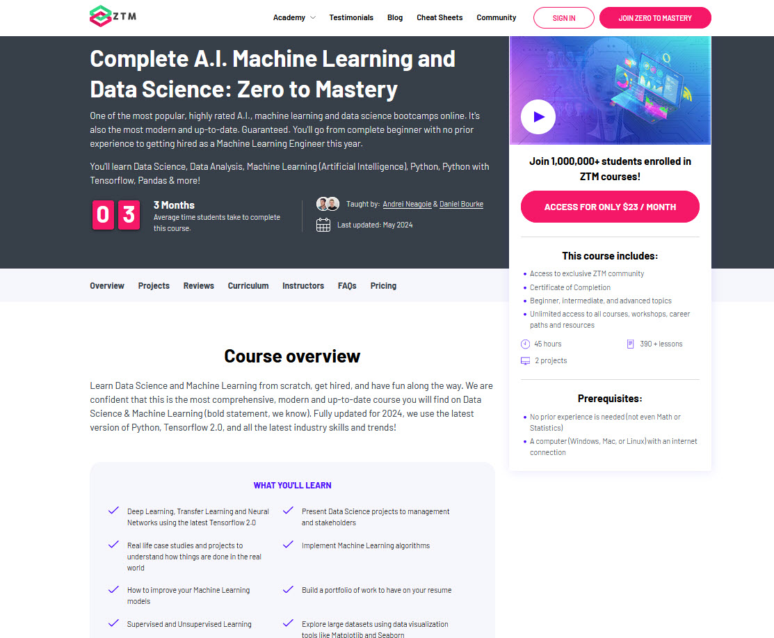 learn machine learning ai and data science