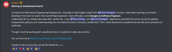 Faiz gets job at Google