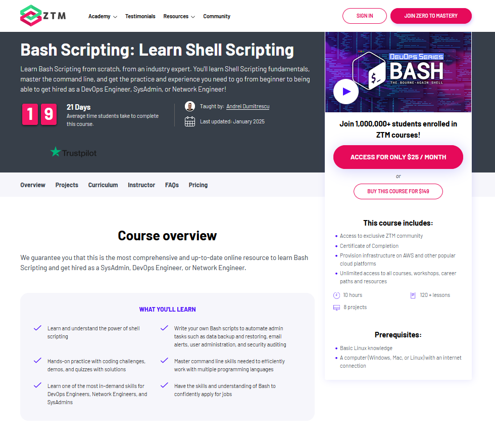 Learn Bash scripting in 2025