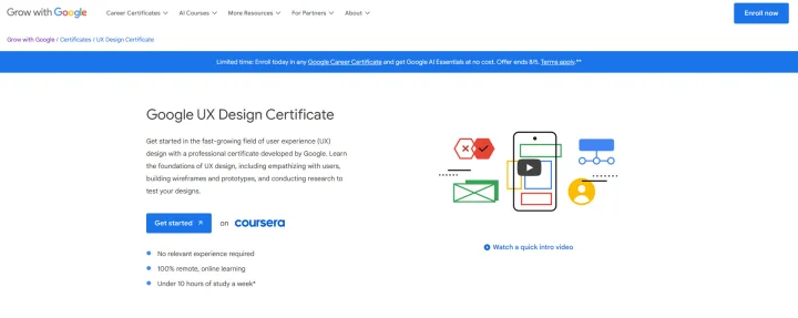 google ux certificate program