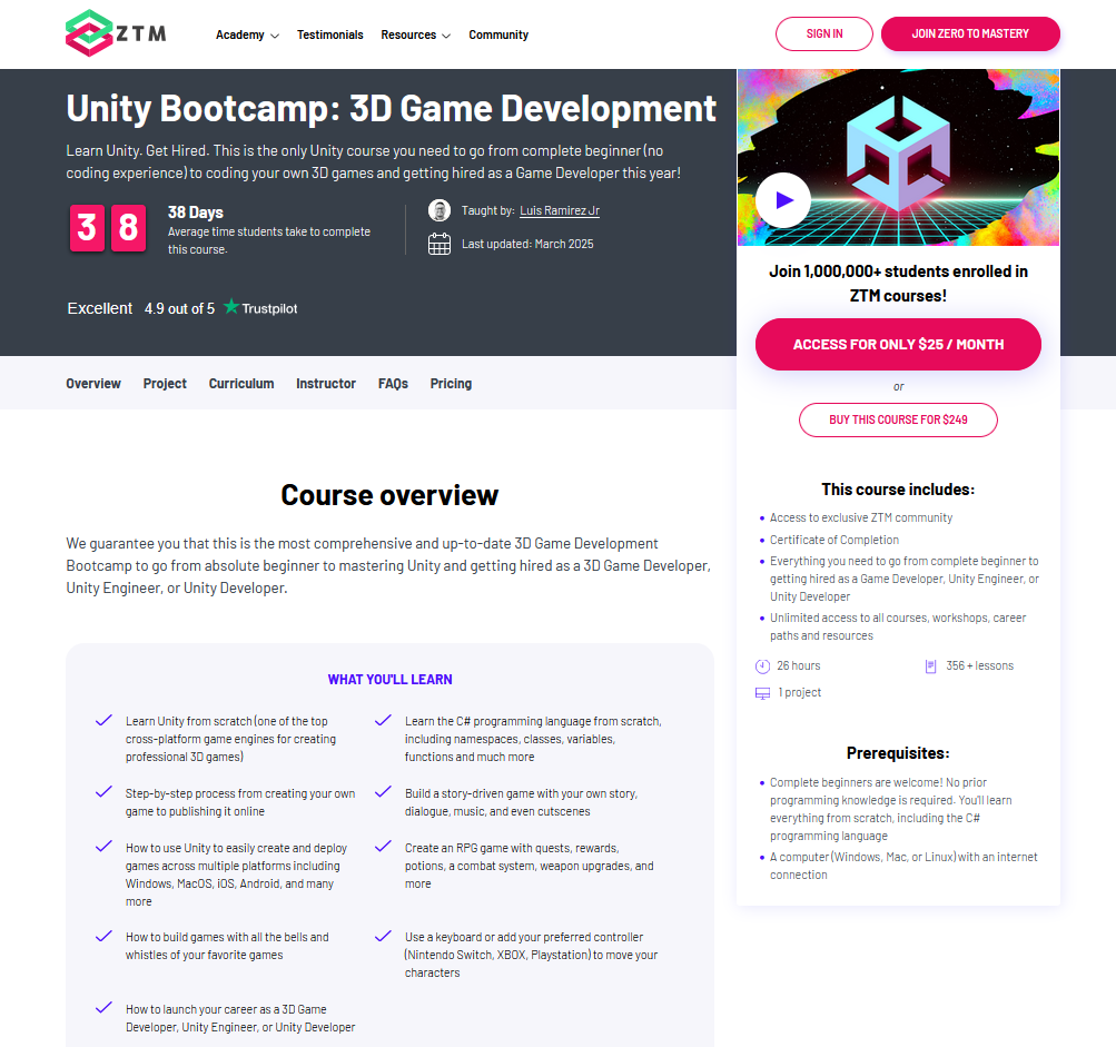 Learn Unity game design