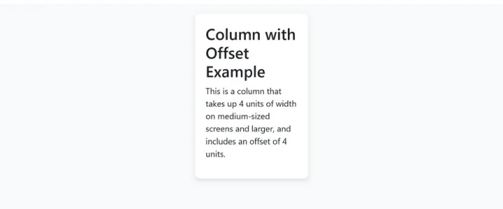 column with offset example