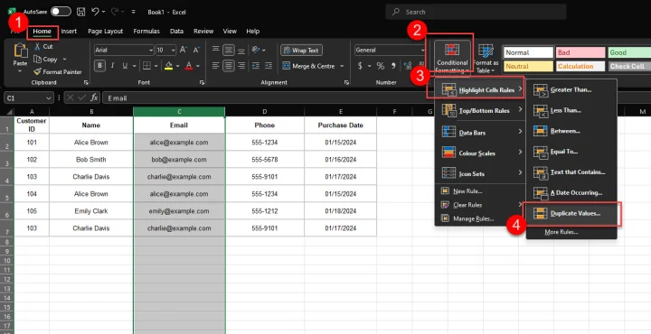 CONDITIONAL FORMATTING IN EXCEL