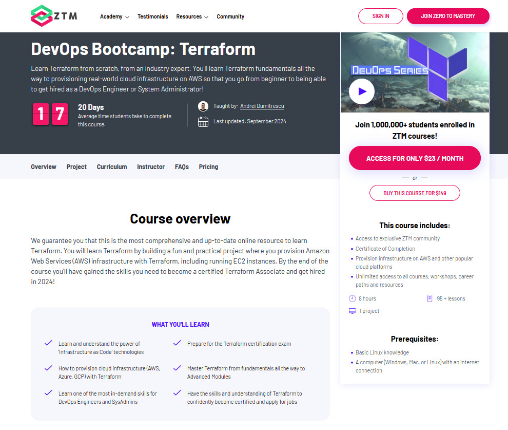 learn terraform and devops