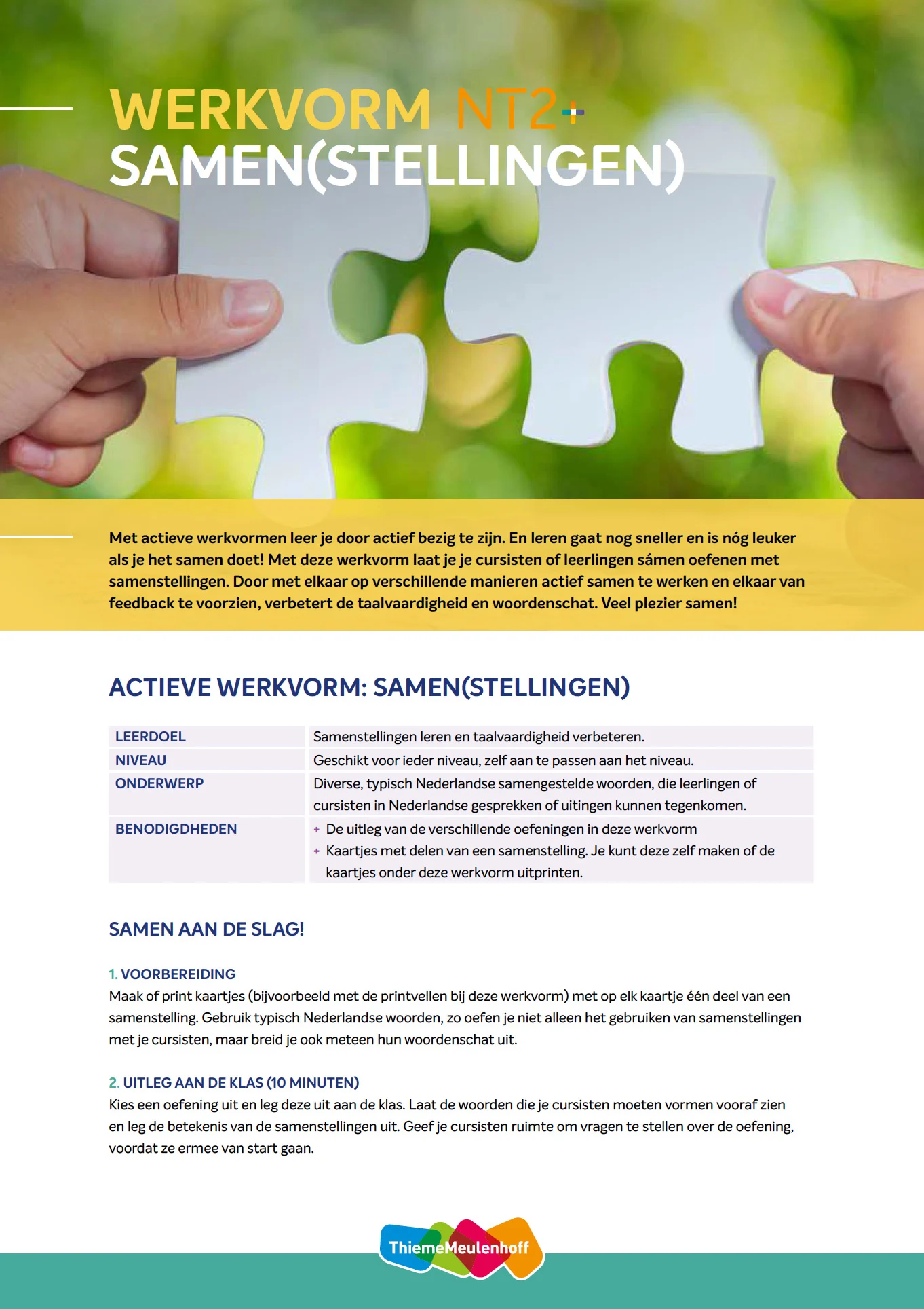 Werkvorm Samen(stellingen) - NT2