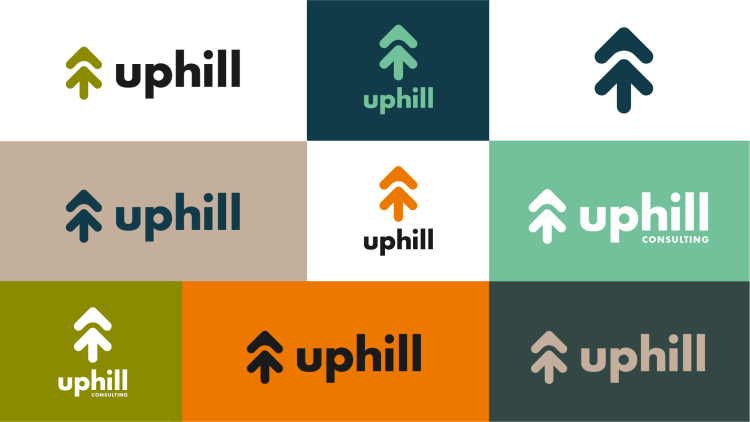 Uphill Stacked Color Logos