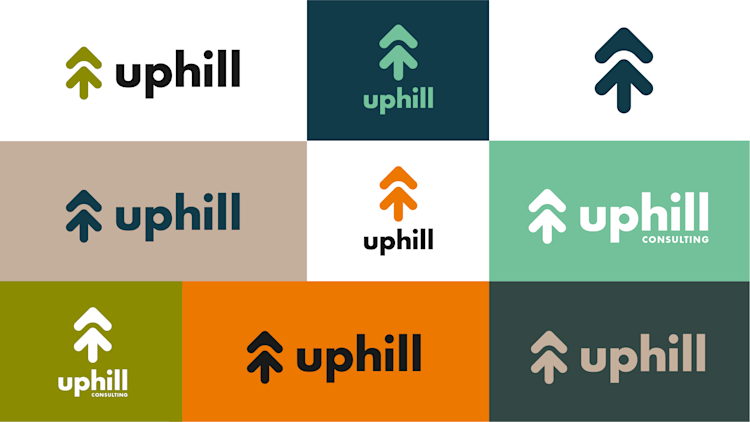 Uphill Stacked Color Logos