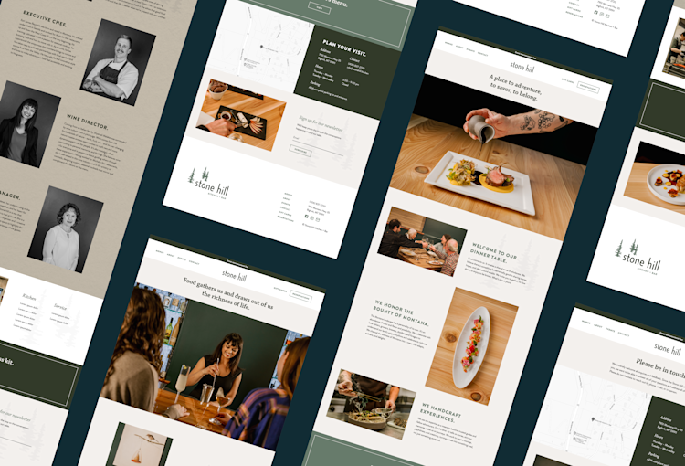 Stone Hill Website Screen Shots