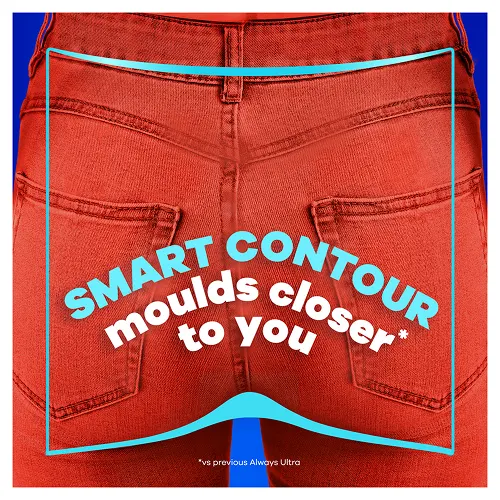 Always Ultra Day period pad has 3x protection locks: wetness, leaks and odours