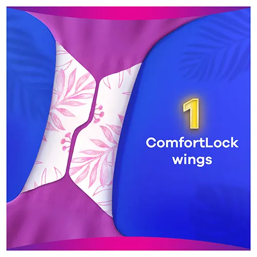 ComfortLock wings in Always Platinum sanitary pads