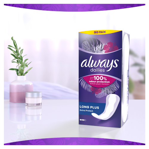Always Dailies Extra Protect Long Plus Pantyliners Always