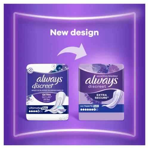 Old pack next to updated one to signify the new design.