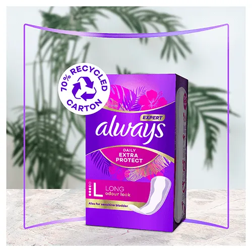 Always Daily Extra Protect Large Pantyliners packshot