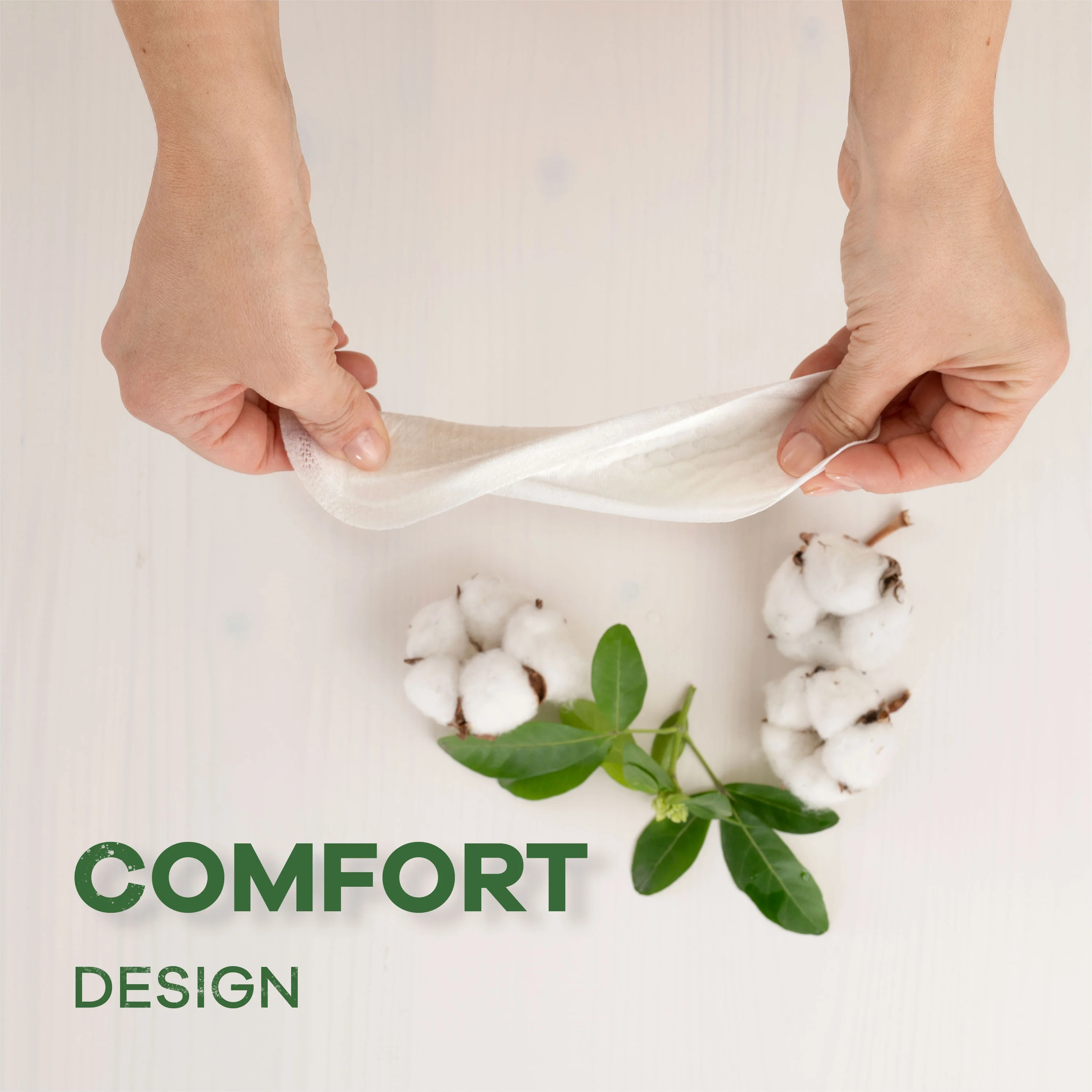 Comfort design of Always Dailies Cotton Protection organic pantyliners