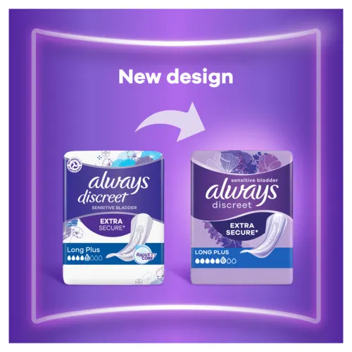 Old pack next to updated one to signify the new design.