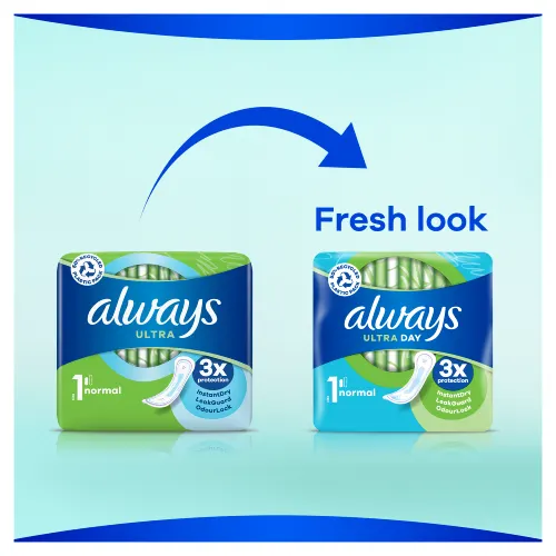 Fresh look of Always Ultra Normal sanitary pads