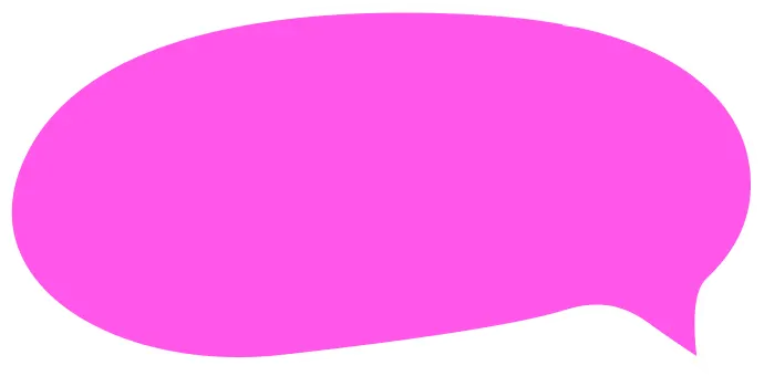 Pink speech bubble