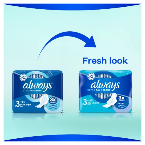 Fresh look of Always Ultra Night sanitary pads