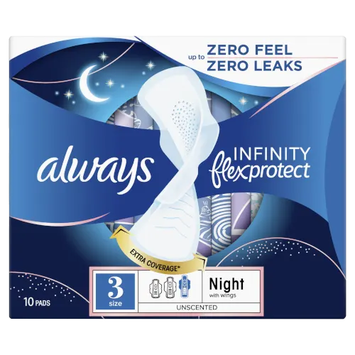 Always Infinity Night (Size 3) Sanitary Pads With Wings