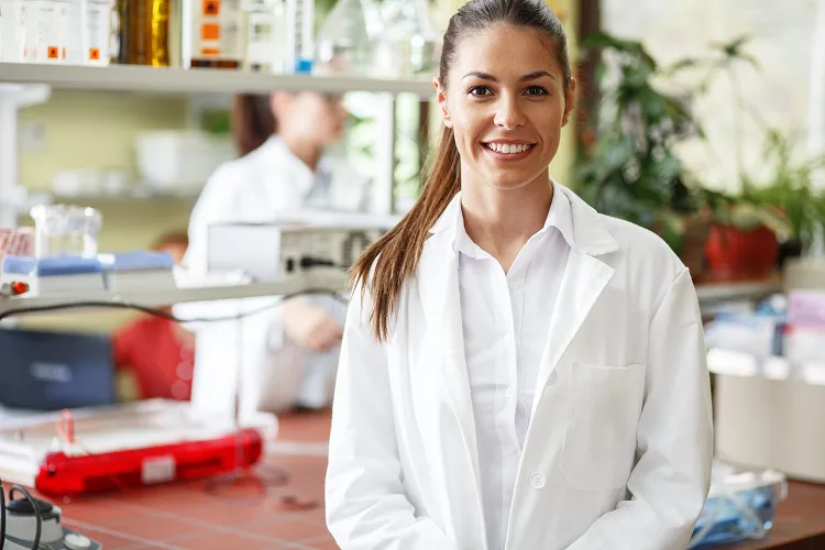 Female farmacist smiling