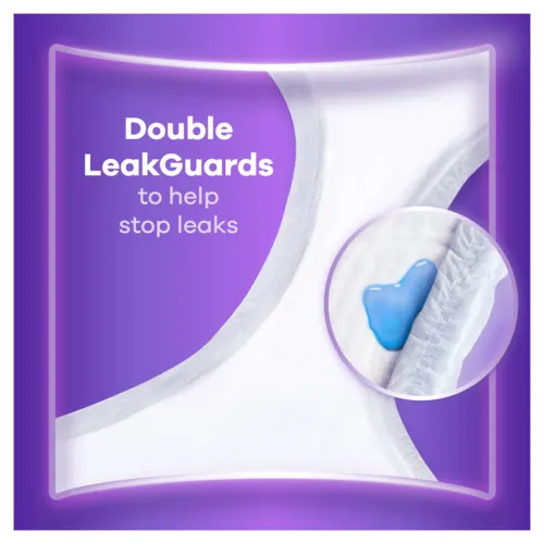 Zoom-in on Double LeakGuards that help stop leaks.