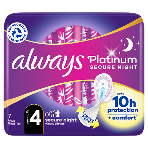 Always Platinum Night Size 3 Sanitary Towels 16 Pack - Tesco Groceries