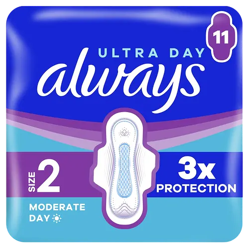 Always Ultra Day Long (Size 2) period pads with wings