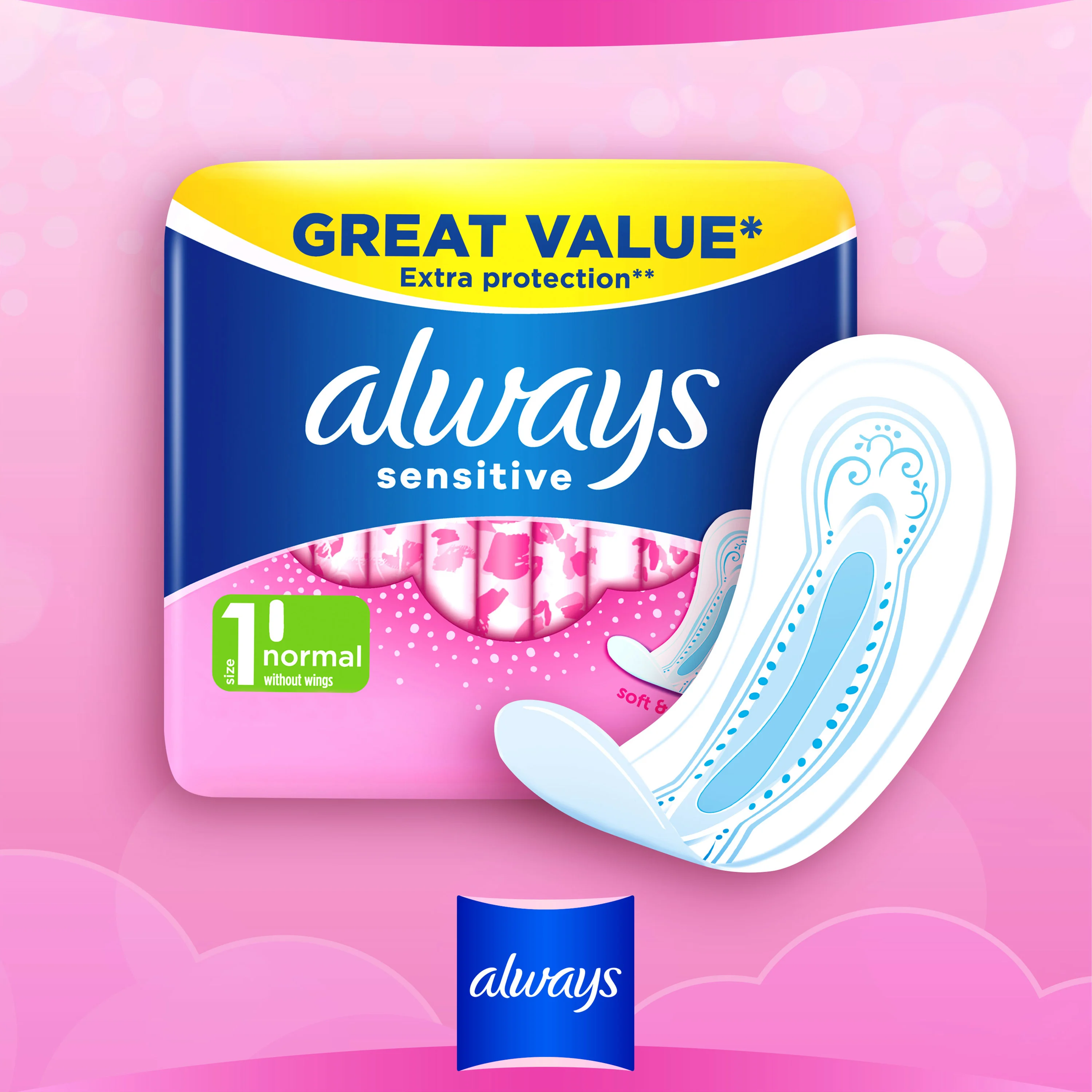 Always Sensitive Ultra Normal (Size 1) sanitary pads