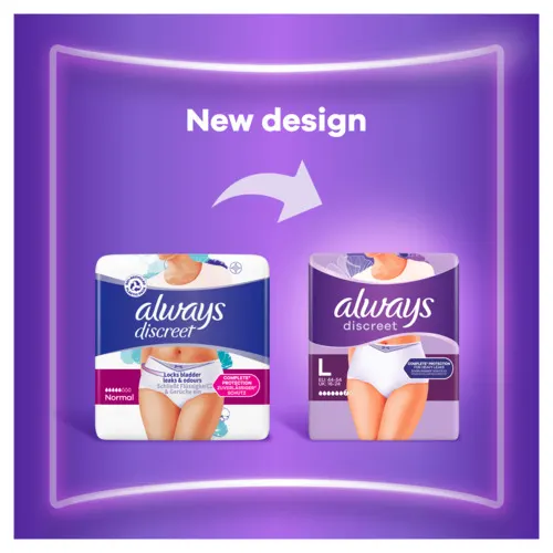 Old pack next to updated one to signify the new design.