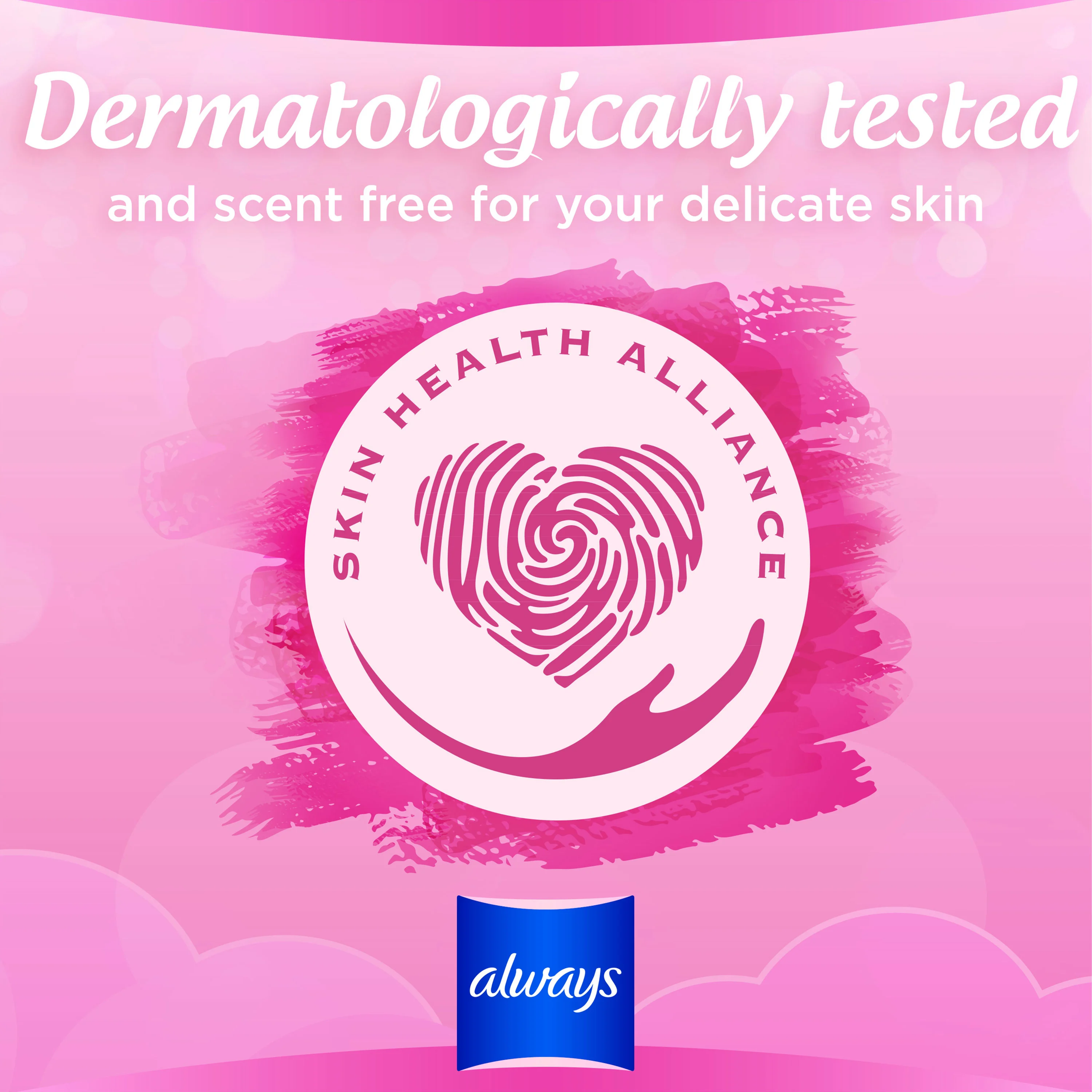 Always Sensitive sanitary pad dermatologically tested and scent free for your delicate skin