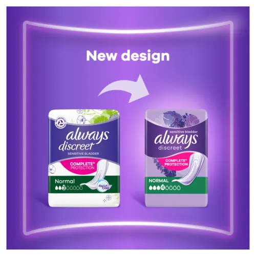 Old pack next to updated one to signify the new design.