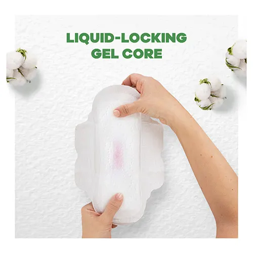 The core’s liquid-locking gel in Always Cotton Protection sanitary pad helps you to feel secure 