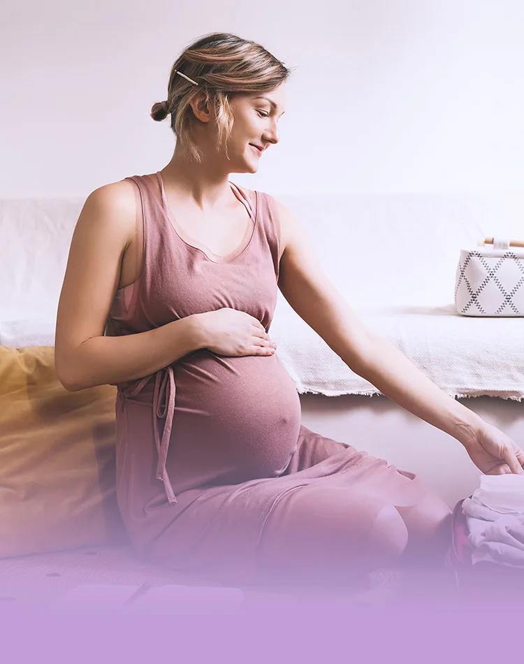 Smiling pregnant woman