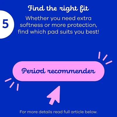 Find the right menstrual product fit, take the quiz and or read full article below