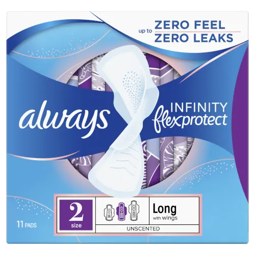 Always Infinity Long (Size 2) Sanitary Pads With Wings